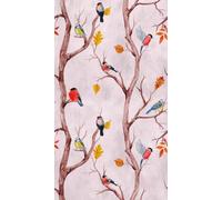 Livingwalls – Papel pintado Cottage The Wall 382301 – 1,59 x 2,80 m – rosa, marrón y amarillo