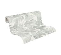 Livingwalls Papel pintado De La Selva Cosy & Relax tejido no tejido 10,05x0,53 m Verde/Crema