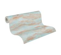 livingwalls Hot Spots papel pintado no tejido con efecto metálico en azul claro, marrón, metálico - papel pintado decorativo 10,05 x 0,53 m - 786565