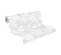 livingwalls Hot Spots papel pintado no tejido con motivo jungla en blanco, gris, metálico - papel pintado jungla exótica 10,05 x 0,53 m - 782033