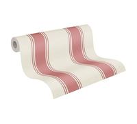 Livingwalls Michalsky 399831 - Papel pintado (fieltro), diseño de rayas, color crema y rojo