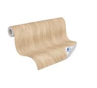 Livingwalls Papel pintado DESIGNDROP - no tejido encolado con efecto madera en marrón, beige - 10,05m x 0,53m - papel pintado textura madera para dormitorio - 784901