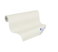 Livingwalls Papel pintado DESIGNDROP - papel pintado no tejido preencolado de color liso en blanco, crema - 10,05m x 0,53m - papel pintado liso para varias habitaciones - 785752
