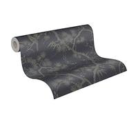 Livingwalls Papel Pintado Flores Mio - Tokio Metropolitan Stories 2 A.S. Création Papel pintado tejido no tejido 10.05 m x 0.53 m Gris Metálico Negro Fabricado en Alemania 378672 37867-2
