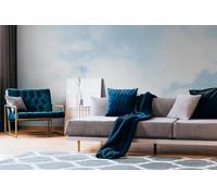 Livingwalls Papel pintado fotográfico nubes azul claro/claro blanco 3,71×2,80 m Fabricado en Alemania