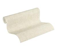 Livingwalls Papel pintado Liso New Walls Cosy & Relax – Tejido no tejido 10,05 x 0,53 m Crema