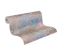 Livingwalls Papel pintado Vintage Antonio – Tejido no tejido 10,05x0,53 m Beige/Azul/Marrón