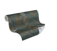 Livingwalls Papel pintado DESIGNDROP – no tejido preencolado botánico verde/azul 10,05×0,53 m