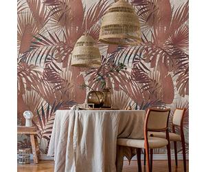 Livingwalls Travel Styles - Papel pintado no tejido (1,59 m x 2,80 m), color rojo y beige