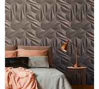 Livingwalls Travel Styles - Papel pintado no tejido con aspecto 3D en gris y bronce (1,59 m x 2,80 m)