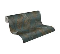 Livingwalls Travel Styles - Papel pintado no tejido, diseño botánico, color azul y verde, para varias habitaciones, 10,05 x 0,53 m