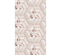 Livingwalls Travel Styles Papel pintado no tejido - Papel pintado abstracto en blanco y crema - Papel pintado clásico para diferentes habitaciones en 1,59 m x 2,80 m