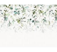 Livingwalls Papel pintado fotográfico WTD 399001 – Flores 3,71×2,80 m Verde/Azul/Blanco