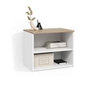 Livinity Mueble bajo para TV Piave, Blanco/Sonoma, 60 x 50 cm | con 2 compartimentos