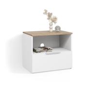 Livinity Mueble bajo para TV Piave, Blanco/Sonoma, 60 x 50 cm | con cajón