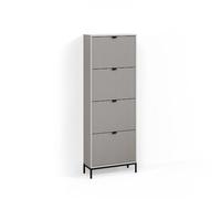 Livinity Zapatera abatible Aterno, Gris, 60 x 168 cm | con 4 cajones plegables