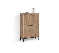Livinity Zapatera abatible Aterno, Roble vikingo, 60 x 92 cm con 2 cajones plegables