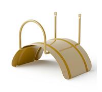 LIVLIG soporte de manguera de jardín para mangueras de 1/2 pulgada de hasta 30 m fabricado en acero de aleación, soporte de pared Color: dorado