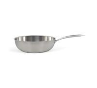 Livoo MEP162 - Wok de acero inoxidable (28 cm) - Gama brigade - acero inoxidable triply - sin PFAS