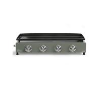 LIVOO - Plancha de gas con 4 quemadores DOC325 - Potencia total de 10 kW, 78,5 x 34,5 cm de cocción, 10 a 12 personas, butano y propano
