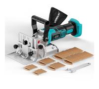 LIVOWALNY Fresadora de tacos plana compatible con Makita 18 V: fresadora ranuradora con batería con bolsa para el polvo y tacos planos para trabajar la madera (sin batería/cargador), 11000 rpm, ajuste