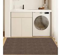 LIWEIREN Tapete de Bienvenida 100 x 130 cm Atrapa Suciedad y Barro Felpudo Lavable y Potente Varios Tamaños para Entrada, Pasillo, Cocina, Dormitorio, marrón