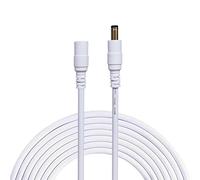 Liwinting 10m Cable de Extensión 2.1mm x 5.5mm Plug DC Macho a Hembra Conector para Adaptador de Corriente, LED, Cámara CCTV Potencia, Coche, Monitores y Más, Flexible - Blanco