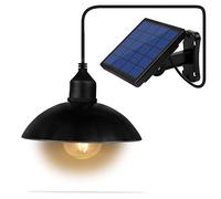 Lixada Energía Solar Colgante de Luz E27 Lámpara de Luces IP65 Resistencia al Agua para Jardín Patio Patio Balcón Paisaje (tipo 2)