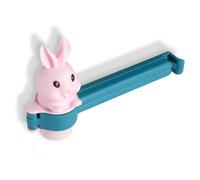 LIXSAZSE Bolsa de Almacenamiento de Alimentos Animales Dibujos Animados, Clip Sellado, sellador portátil a Prueba Humedad, Abrazadera Apertura Tuerca Chocolate, Herramienta Cocina, Azul Rosado