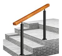 Liyadolaam Pasamanos de Madera con Poste Ajustable para 3-4 escalones