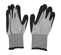 LIYJTK Guantes de nitrilo resistentes a cortes Guantes de seguridad anticorte de protección de nivel 5 para fabricación de metales (l)