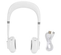 LIYJTK Mini Hands Free Fan USB Charging Hanging Neck Cooling Fan Adjustable 3 - Sp (Blanca)