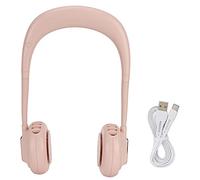 LIYJTK Mini ventilador manos libres carga USB ventilador de enfriamiento de cuello (Rosa)