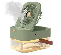 LIYJTK Ventilador de escritorio nebulizador con puerto de pulverizaci ó n doble y (Verde)