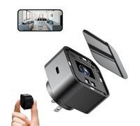 LIZVIE Cargador de cámara espía de niñera de 1080P compatible con WiFi de 2.4 G, mini cargador de cámara oculta con detección de movimiento, versión nocturna, cámaras ocultas de niñera, cámara de