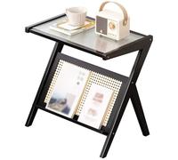 LJHFG63KUYT Mesas de Centro Mesa de Centro pequeña con Almacenamiento, estación té móvil for Salas Estar, diseño Moderno y Minimalista for Juegos Servicio Extremo del sofá(Negro,45cm)