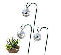 ljhnba Bola de Discoteca Reflectante de luz Solar, estaca de jardín para macetero, Caja de Ventana, Accesorios de Adorno de Paisaje de jardín, Receptor de luz Solar