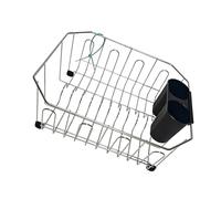 ljhnba Escurridor de Platos de Acero Inoxidable Que Ahorra Espacio para fregaderos compactos, Incluye Bandeja para Cubiertos y Rejilla de Secado compacta de construcción Resistente