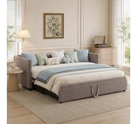 LKPOMI Sofá Cama Extensible Multifuncional 90/180 x 200 cm, Sofa Cama 2 plazas con somier, Sofa Camas Nido de Terciopelo, para salón y habitación de Invitados (sin colchón) (Gris)