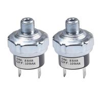LKRXW 2 Piezas Interruptor de Presión para Compresor de Aire 8-10 Bar Presostato para Bomba Aire 1/8" NPT Interruptores Control Válvula Compresores Automático CC 12V 24V CA 220V