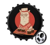 Llama Alpaca1 Sushi1 - Abrebotellas magnético divertido 2 en 1, imanes para nevera de 7.6 cm