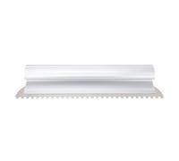 Llana dentada de 2/5 x 2/5 pulgadas, llana para colocación de azulejos con dientes, esparcidor de adhesivo para baldosas de aleación de aluminio y acero inoxidable con diseño de (16 pulgadas)