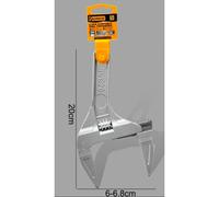 Llave ajustable de boca ancha y corta, 6-68 mm, plateada, para plomería de cocina y baño