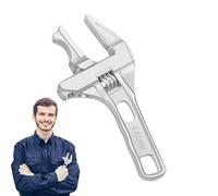 Llave ajustable - Pro | Herramienta de fontanería - Ajustable | Llave con gran apertura para fontaneros, garajes y talleres. Herramienta robusta y ajustable