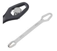 Llave autoajustable de doble extremo para tuercas de 8-22 mm (Plata)
