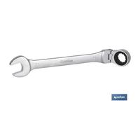 Llave combinada articulada 180º de carraca 17mm