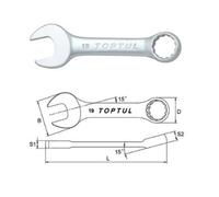 Llave combinada TOPTUL 19 mm corta