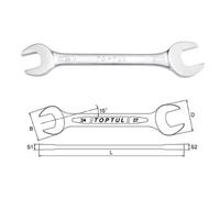 Llave combinada TOPTUL 20x22 mm doble