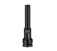 Llave de accionamiento 1/2, cabeza hexagonal, adaptador de 8-24mm, convertidor de llave inglesa, herramientas de extracción de neumáticos con enchufe de Impacto Profundo(7MM)
