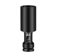 Llave de accionamiento 1/2, cabeza hexagonal, adaptador de 8-24mm, convertidor de llave inglesa, herramientas de extracción de neumáticos con enchufe de Impacto Profundo(22MM)
